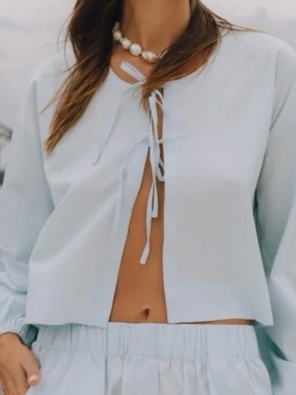 Daily Drills Poplin Tie Top M/L